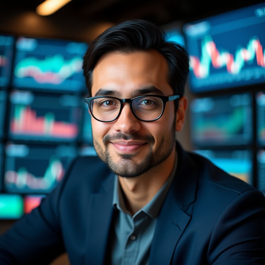 Retrato de Mateo Vargas, Jefe de Análisis de Mercado.